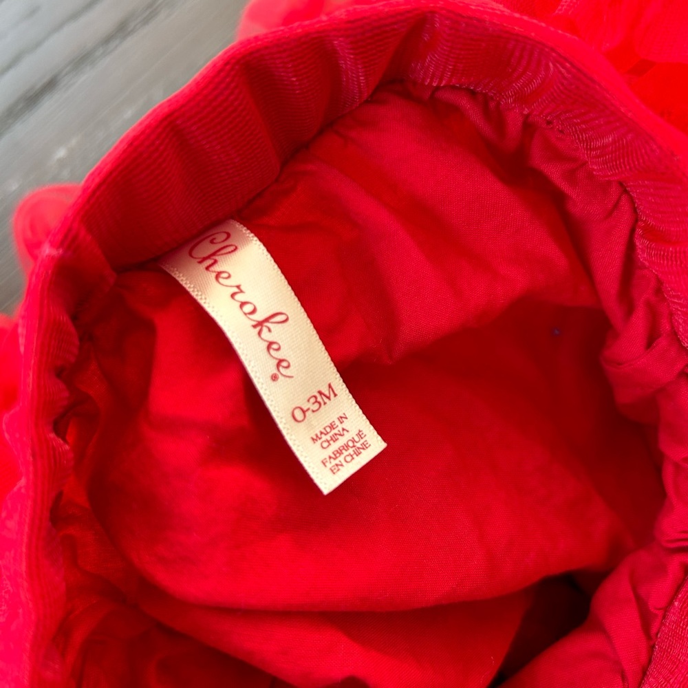 Cherokee Red Infant Ruffle Tulle Tutu Skirt - Picture 6 of 7